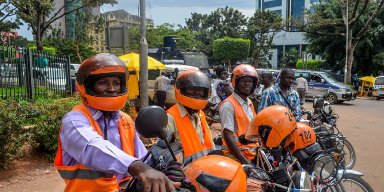 Safeboda riders in Uganda