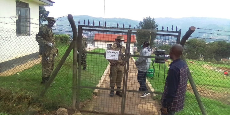 UPDF soldiers deployed at Kabale Hospital isolation centre