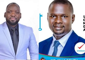 Timothy Batuwa (left) defeated Paul Kawanguzi (Right) in FDC party primaries