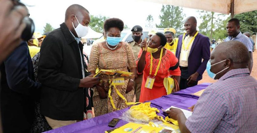 Speaker Kadaga during CEC elections on Thursday