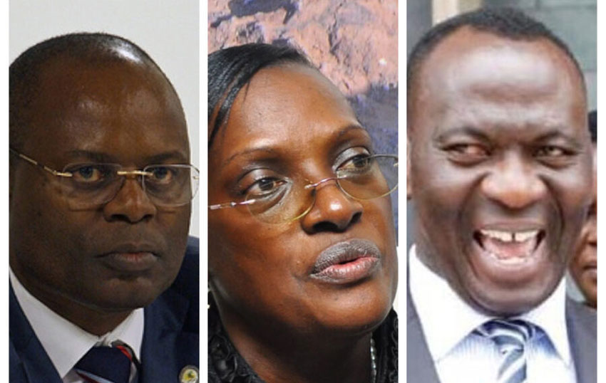 Former Bou Deputy Governor Dr Louis Kasekende, Justine Bagyenda and Ben Sekabira