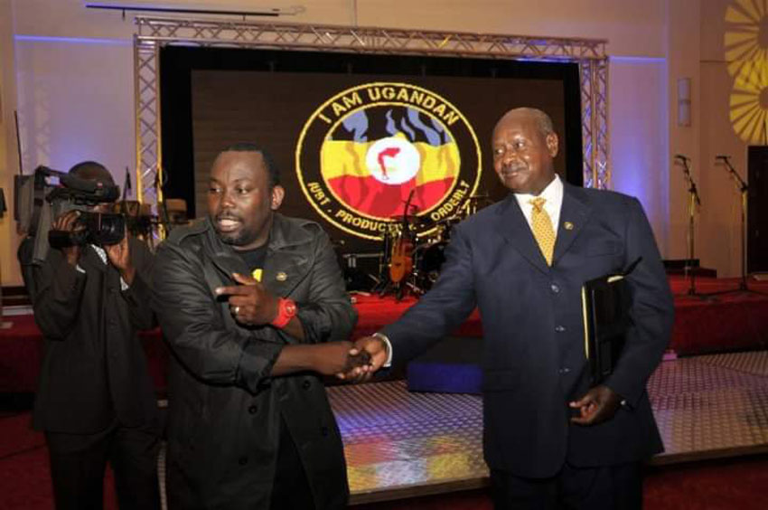 Richard Kawesa with President Museveni