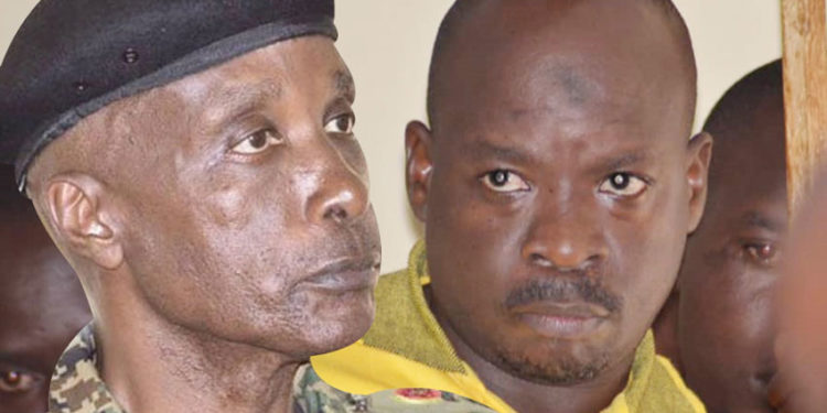 Former Police Chief Gen Kale Kayihura and Abdallah Kitatta