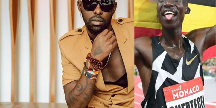 Eddy Kenzo and Joshua Cheptegei