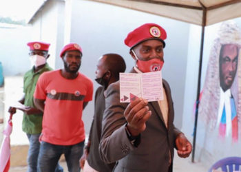 Mwenda at NUP offices