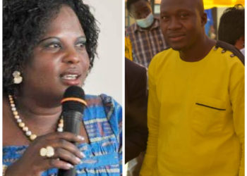 Minister Betty Amongi and Patrick Obura who lost to her in Oyam South Parliamentary race in 2016