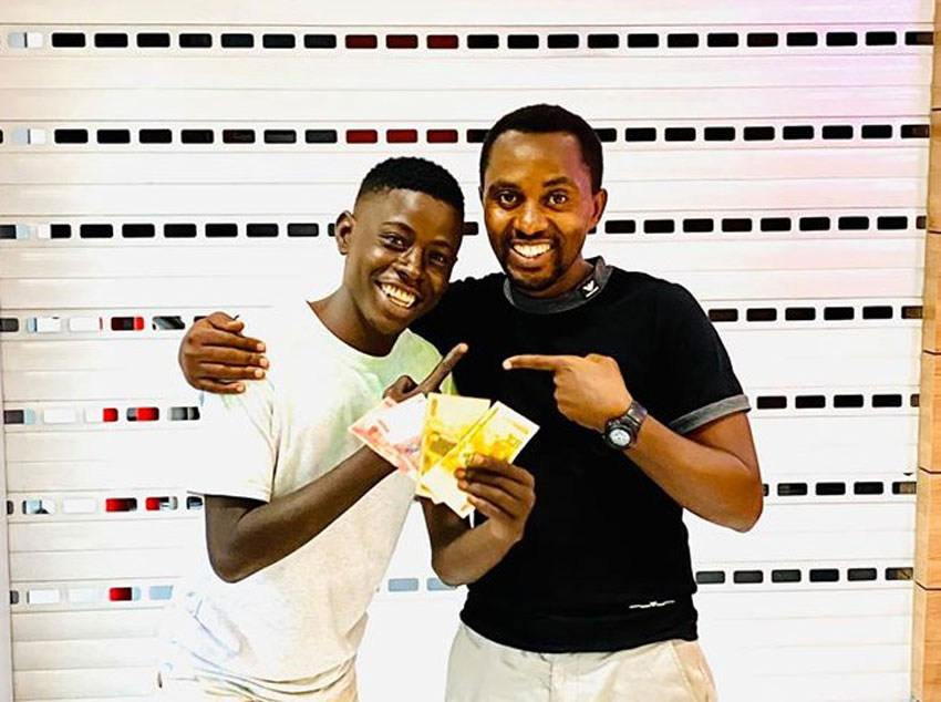 Young rapper Razor Blade with Fun Factory's Hannington Bugingo