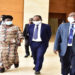 Speaker Rebecca Kadaga (L) Dr Maxime Houinato, the UN Women Country Representative and Dr Eddie Mukooyo of the Uganda AIDS Commission arriving for the function at the Office of the President