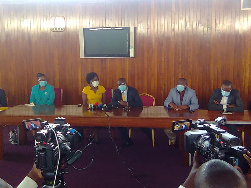 MPs who lost in NRM primaries addressing media on Wednesday