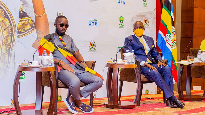 Eddy Kenzo while being unveiled as Tourism Ambassador recently