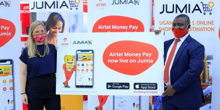 L-R-Iliana-Bjorling-Chief-Marketing-Officer-JUMIA-with-the-Airtel-Money-Head-Merchant-Portfolio-Godfrey-Muhindo-at-the-launch-of-the-partnership