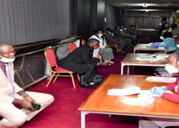 MPs at a recent Covid-19 testing session. Parliament has been keen on regular testing of legislators and staff to ensure a safe working environment