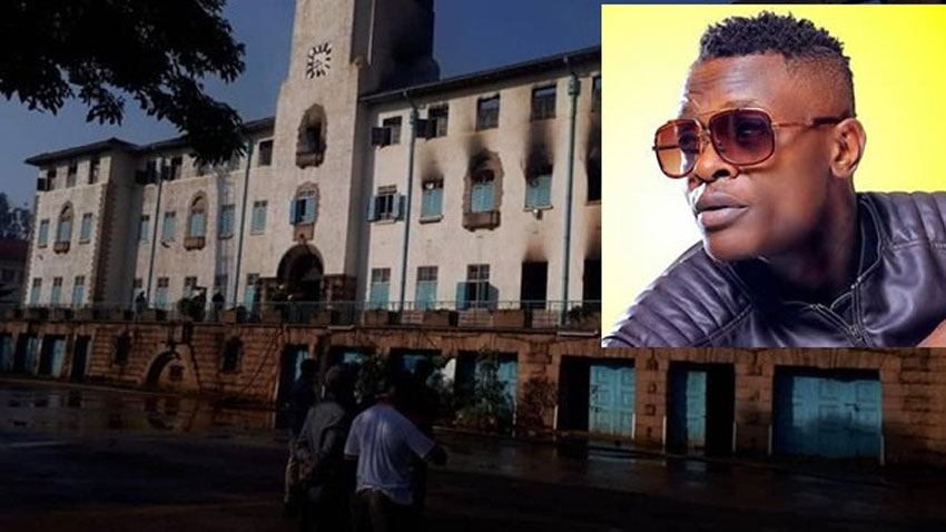 Makerere University Main Building gutted by fire in the wee hours of Sunday morning