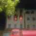 Makerere University's Main building on fire