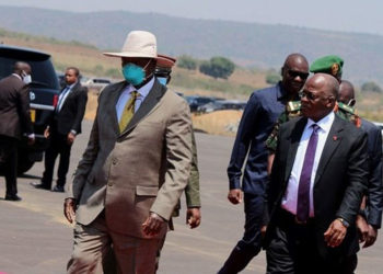 President Museveni with his Tanzanian counterpart Magufuli