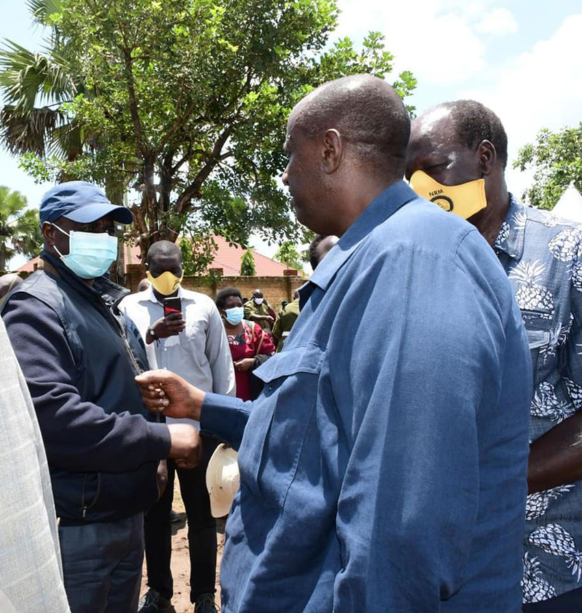 Gen Salim Saleh during the funeral of his late wife Harriet Aber