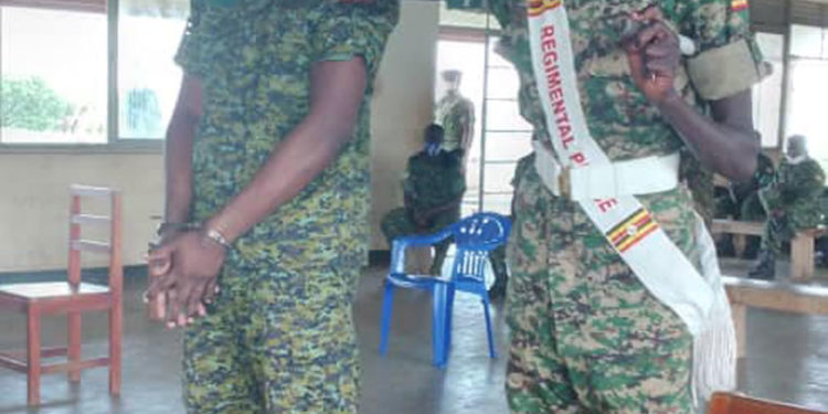 Sentenced UPDF soldier put  in handcuffs