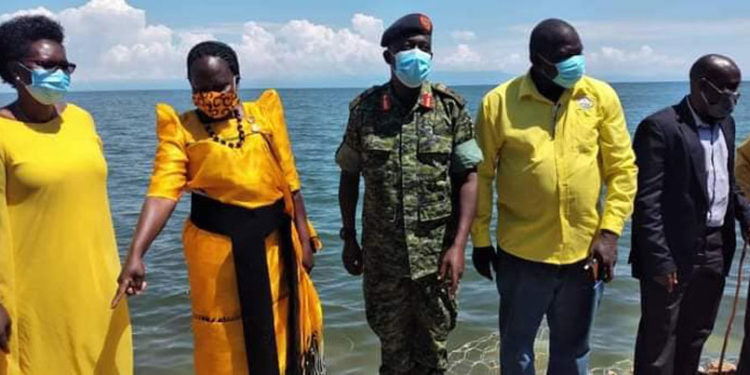 MINISTER COMMENDS UPDF MARINES FOR DEFEATING GANGS ON LAKE ALBERT