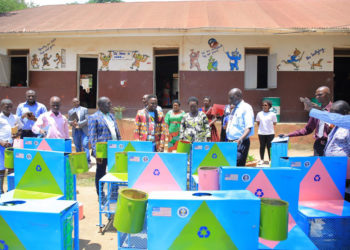 After the launch of Clean Air Campaign, each school was given 16 and the head teachers and environment teachers agreed to become ambassadors for change by starting to sort waste