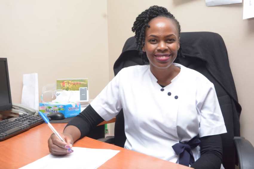 Dr. Theopista Nantongo, the Nursing Director Case Hospital