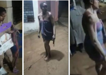 A young lady caught on camera allegedly night dancing