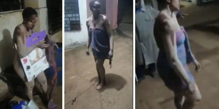 A young lady caught on camera allegedly night dancing