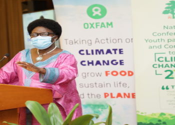 Kadaga addresses the youth meeting on the climate change bill