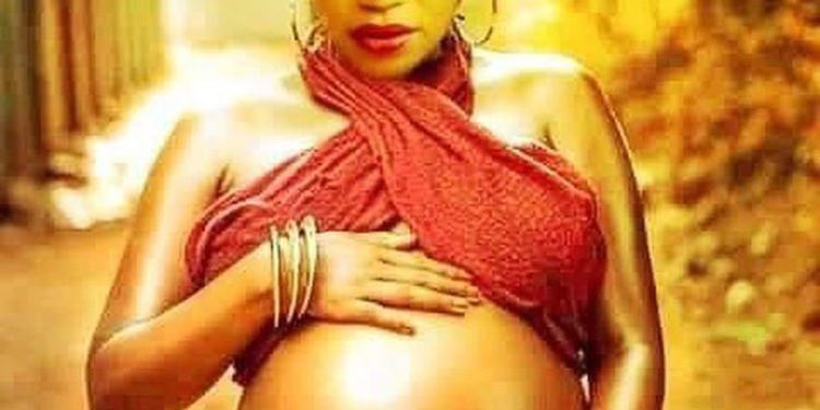 Edited photo showing Sheebah pregnant