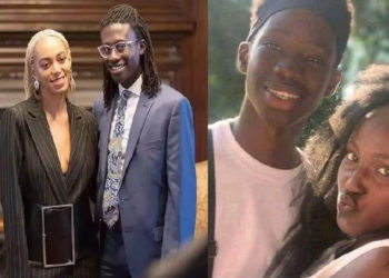 Besigye Anselm with Solange Knowles and Solomon Kampala with his friend