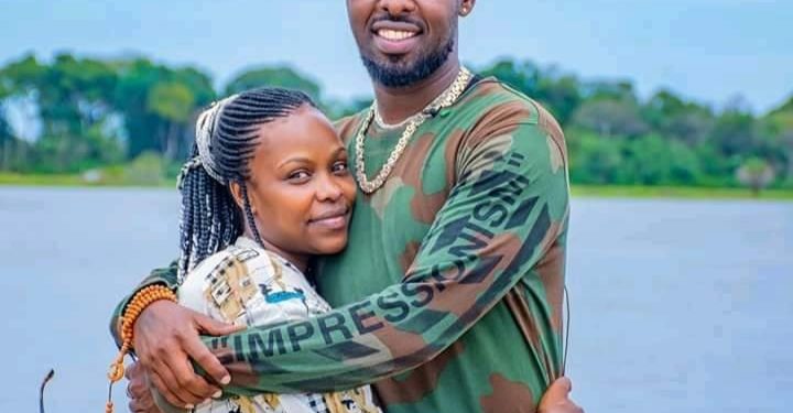 Eddy Kenzo with his found sister