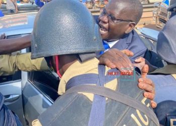 Amuriat being arrested on Tuesday