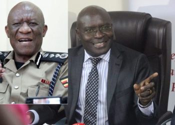 IGP Martins Okoth Ochola and EC chairperson Simon Byabakama