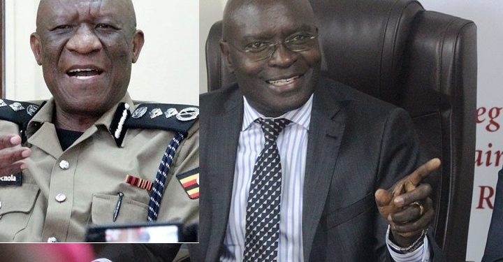 IGP Martins Okoth Ochola and EC chairperson Simon Byabakama