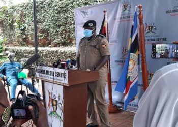 Police Spokesperson CP Fred Enanga addressing the media on Friday