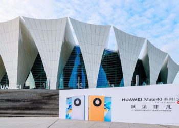 A launch event for the Huawei Mate 40 series in Shanghai on Friday Photo: Courtesy of Huawei