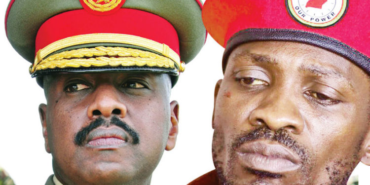 Gen Muhoozi and Bobi Wine