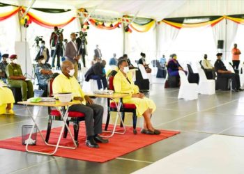 Museveni at Kyambogo University on Monday
