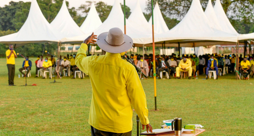 Museveni addressing youth leaders from West Nile and Lango Sub-regions