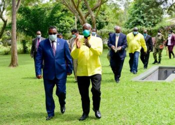 Museveni with Ethiopia delegation led by Deputy Prime Minister Hassen