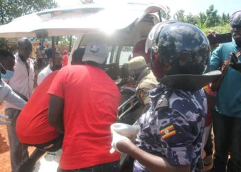 One of the injured NUP supporter in Nakifuma