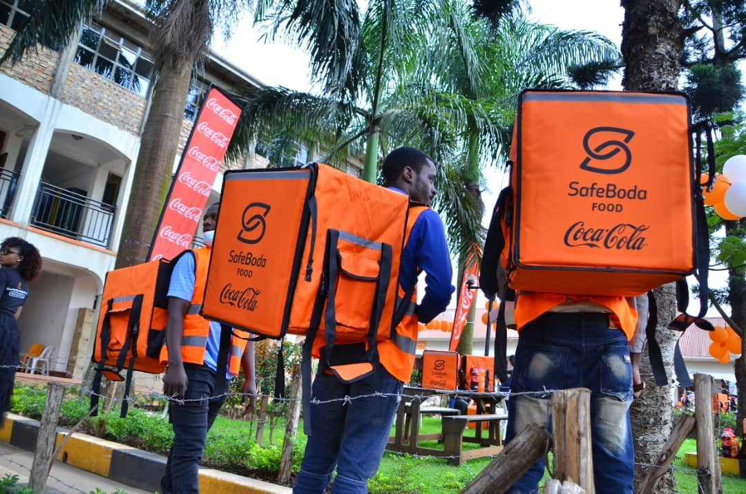 The new food grade delivery bags being displayed at the event.