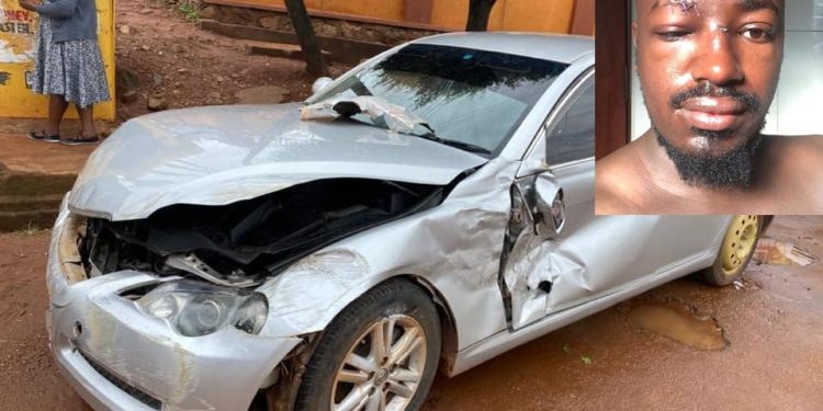 Ykee Benda involved in car accident
