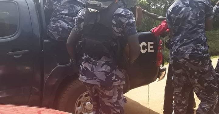 Norbert Ariho being arrested by Uganda Police