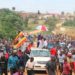 Kyagulanyi with his supporters in Rukungiri