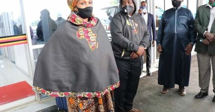 Lukwago at Entebbe Airport on Monday