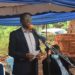 Katikiro Charles Peter Mayiga officiating at the launch of Decent Living Campaign in Mpigi district