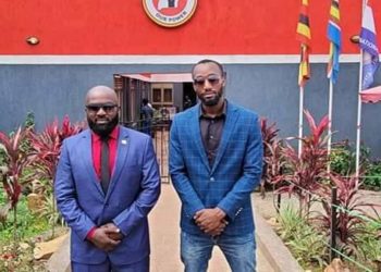 Bobi Wine's private guards Eddie Mutwe and Norbert Elber Ariho