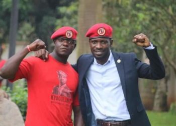 Bobi Wine with the late Frank Ssenteza