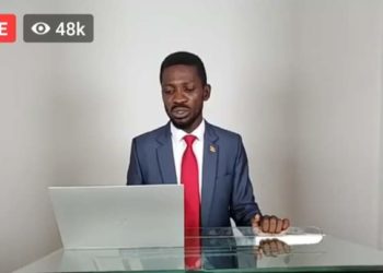 Bobi Wine addressing Ugandans on Friday