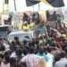 President Yoweri Museveni meets his supporters along Masaka-Mbarara highway